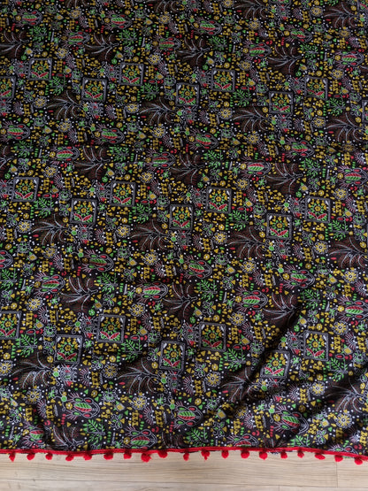 MultiColor Kalamkari Mix Cotton Saree