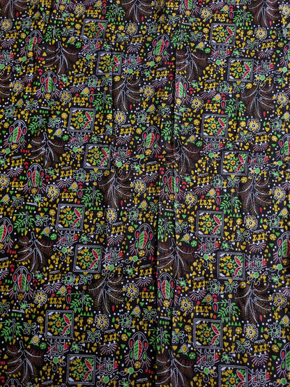MultiColor Kalamkari Mix Cotton Saree