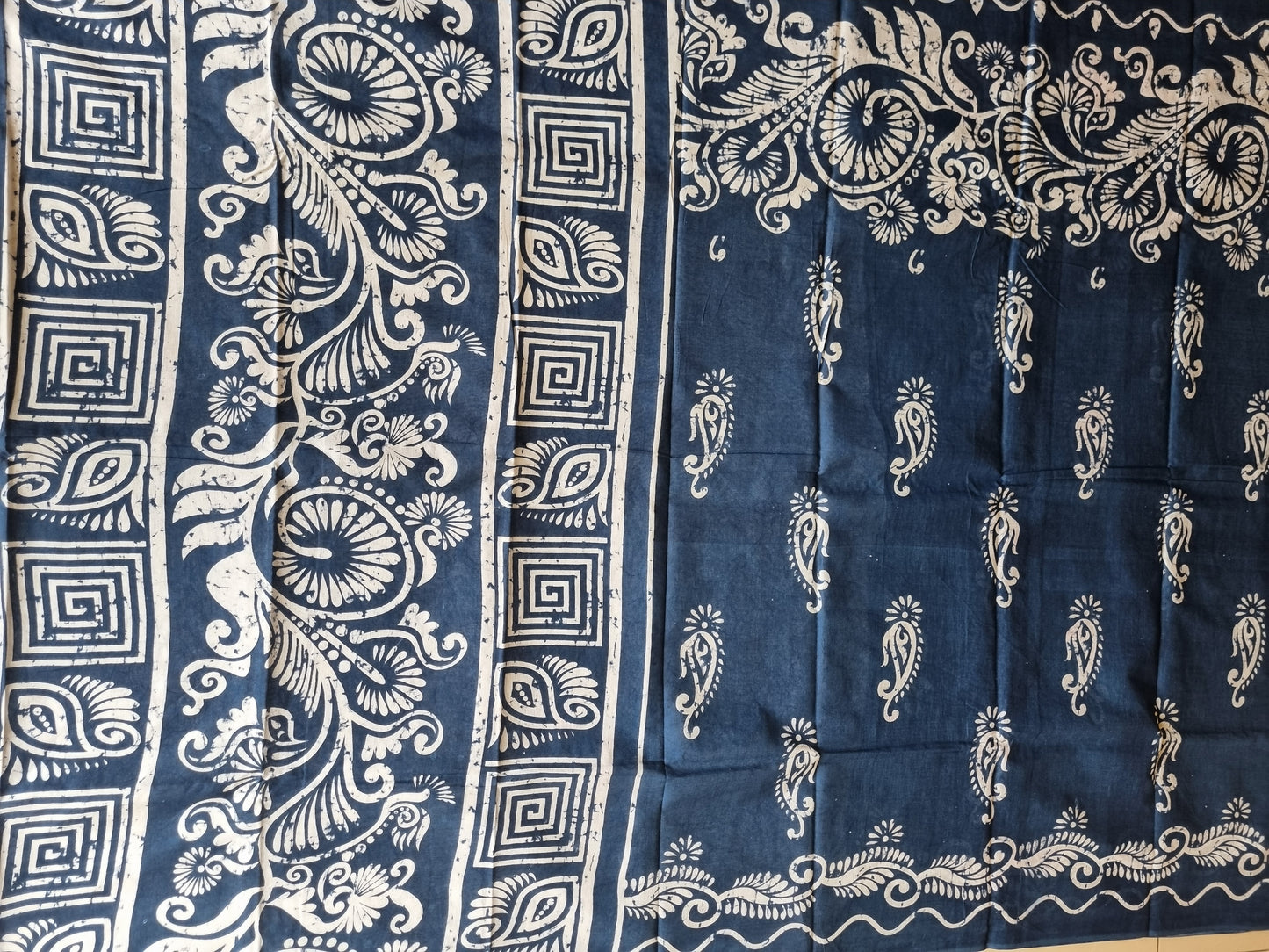 BLUE BLOCK PRINT SAREE