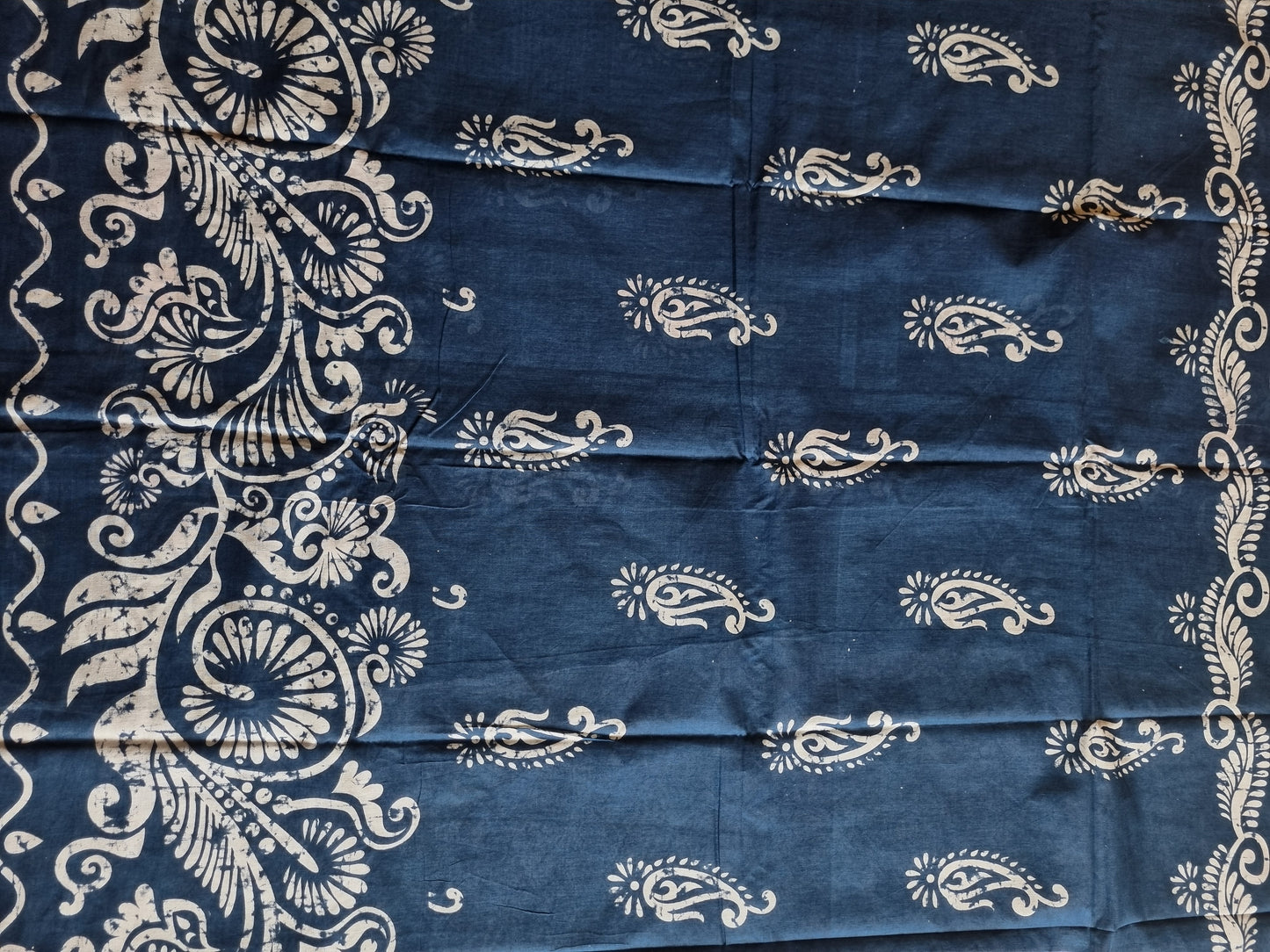 BLUE BLOCK PRINT SAREE