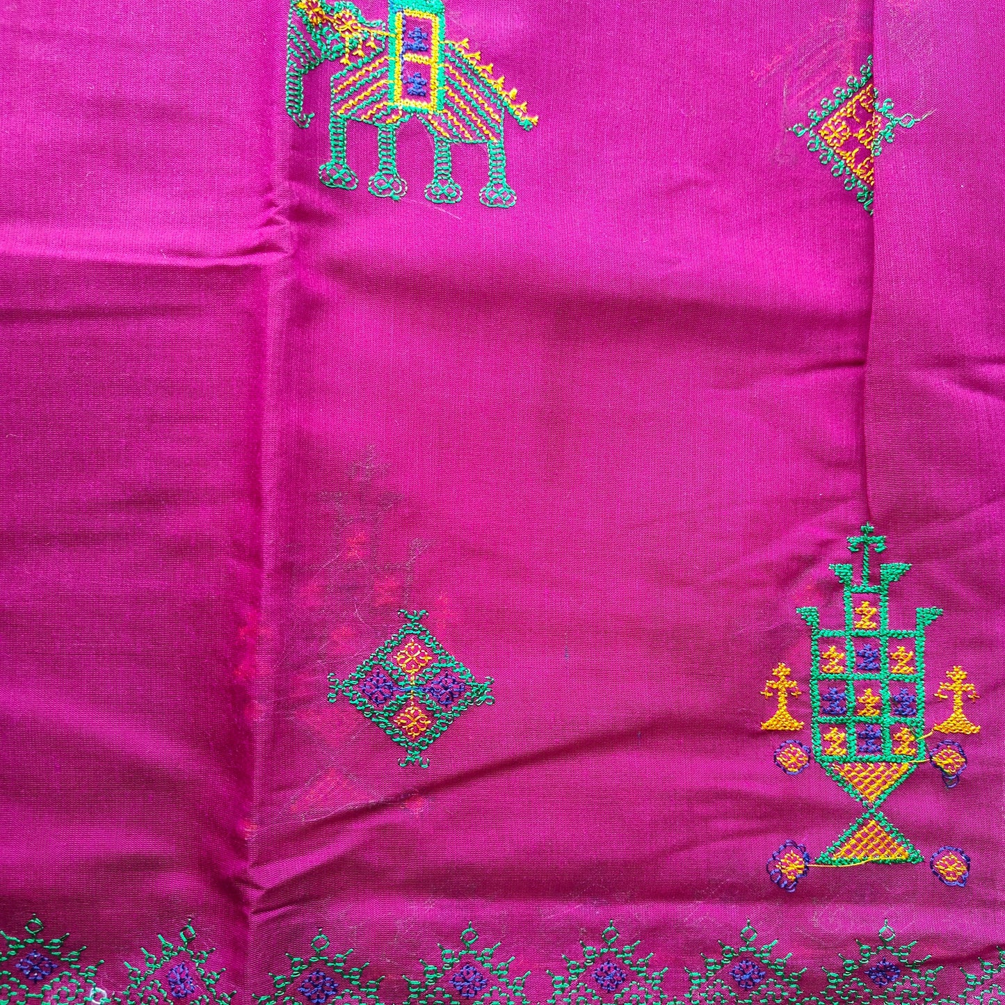 DARK PINK COTTON SAREE