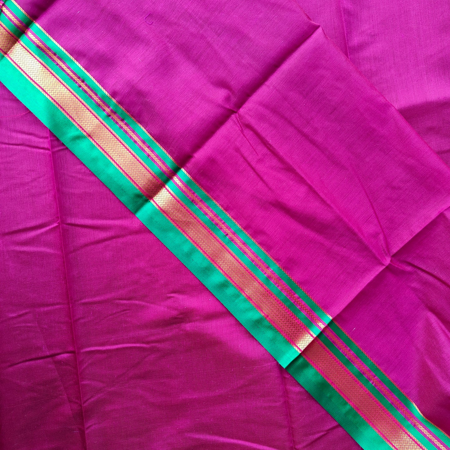 DARK PINK COTTON SAREE