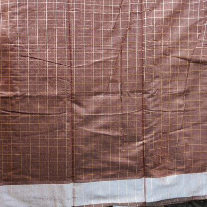 CHOCOLATE CHECKED SAREE