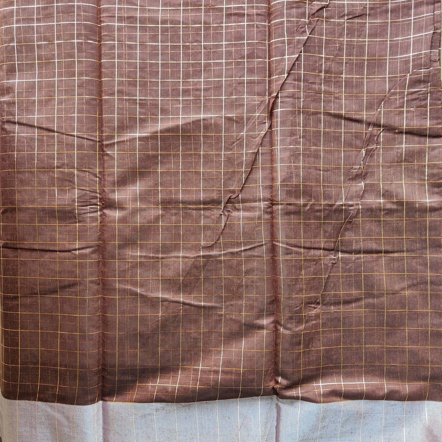 CHOCOLATE CHECKED SAREE