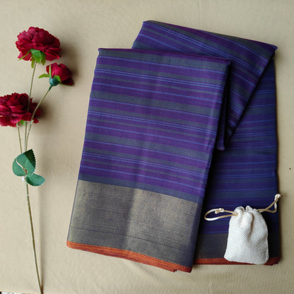 BLUE AND GOLD SAREE