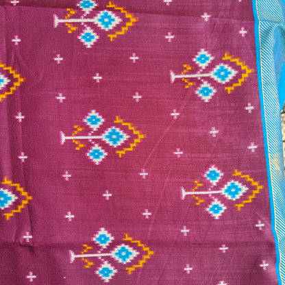 DARK PURPLE PRINTED SAREE