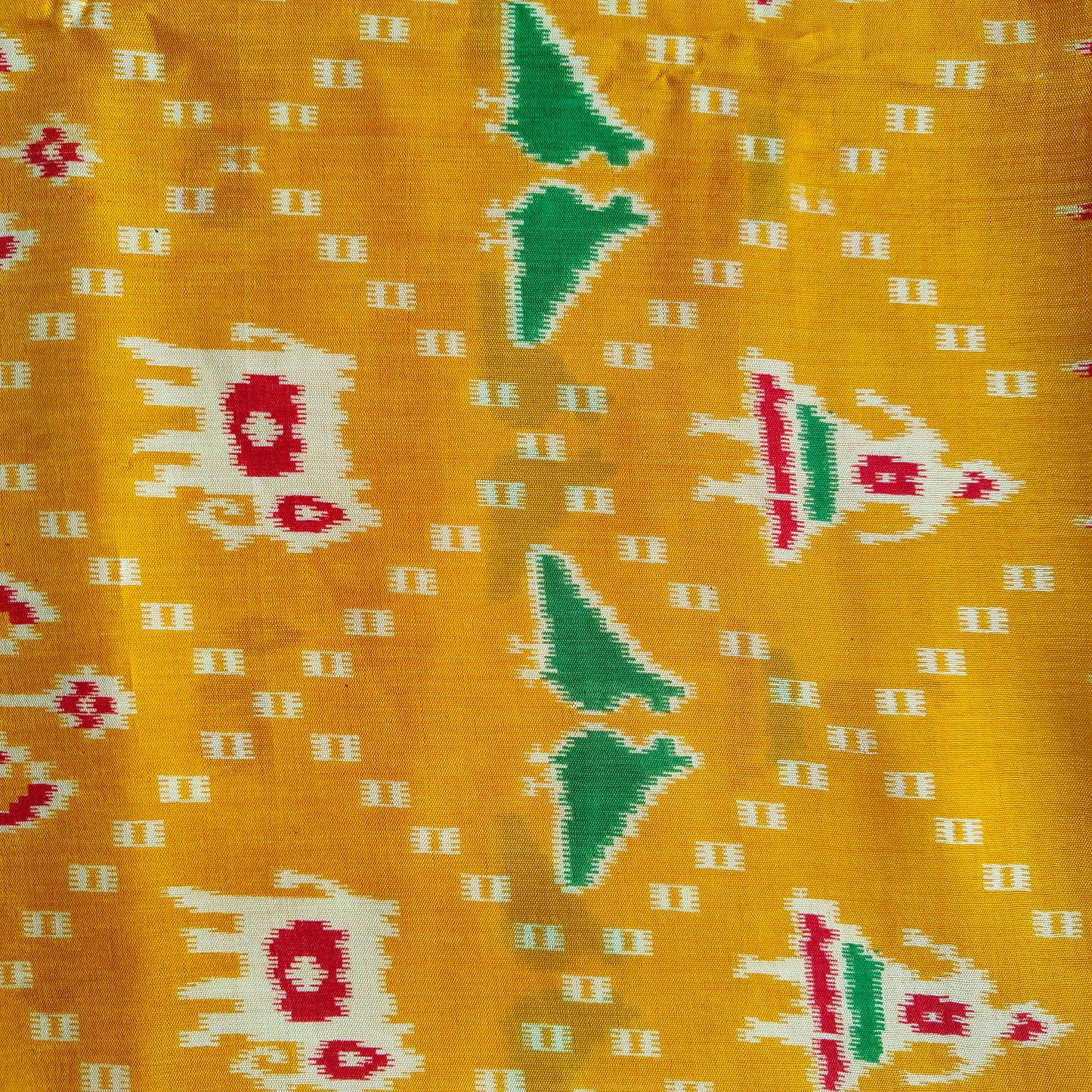 YELLOW RED PRINTED SAREE