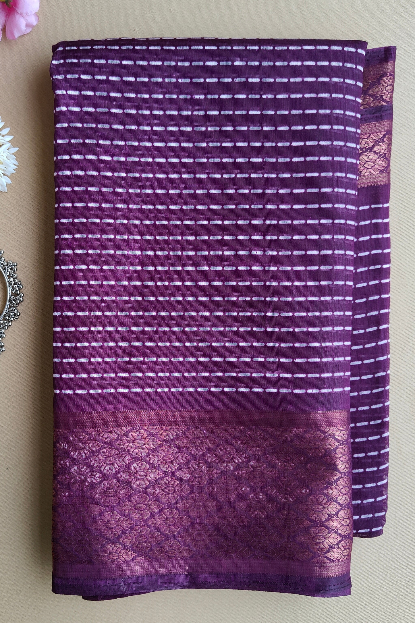 PUPLE PRINTED SAREE