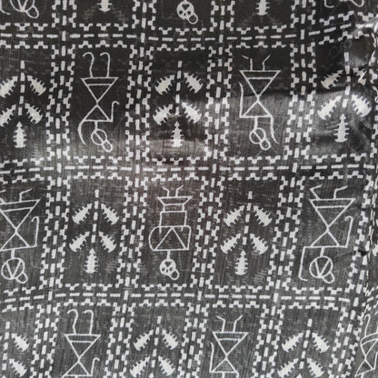 BLACK PRINTED SAREE