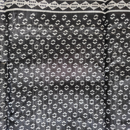 BLACK PRINTED SAREE