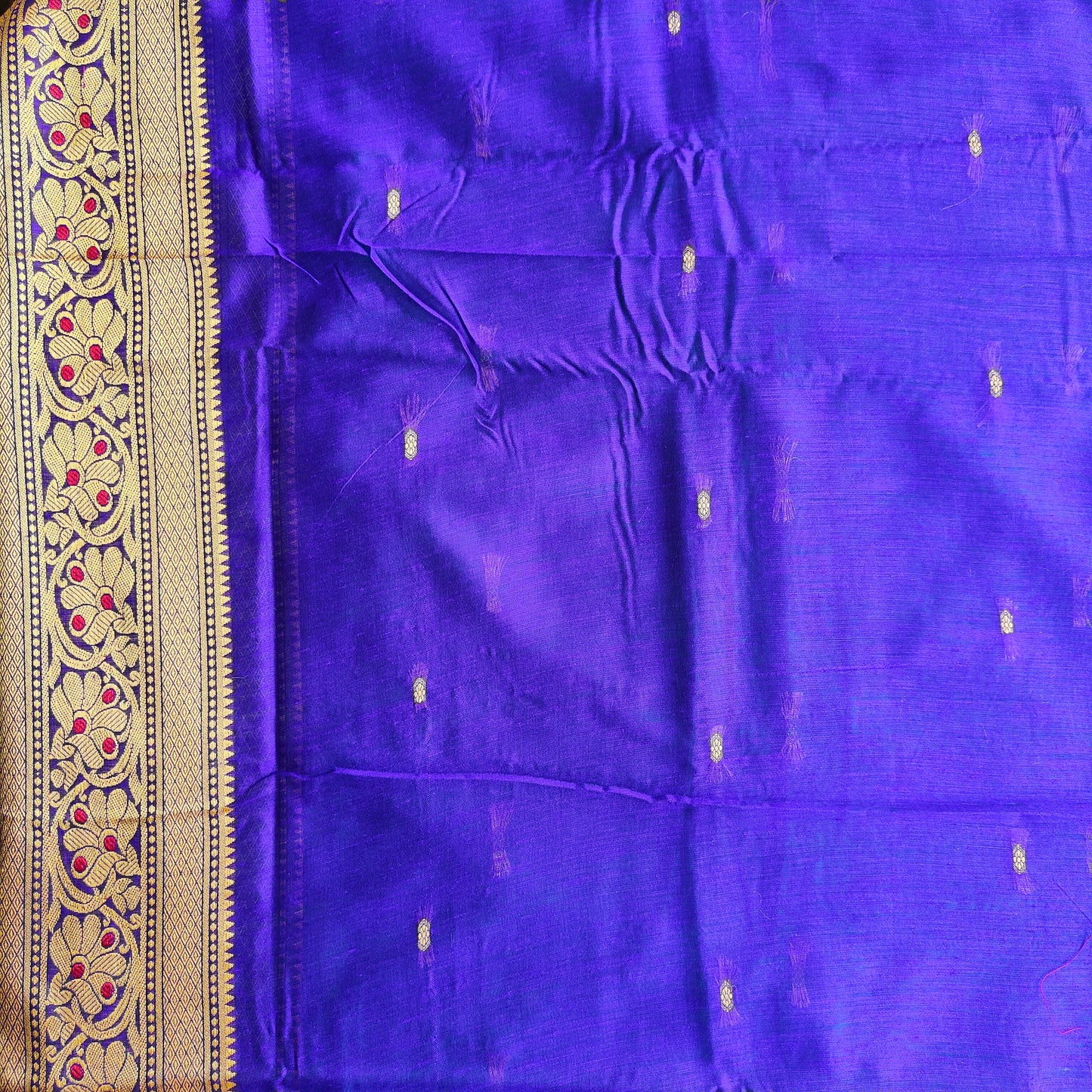 GREEN AND BLUE PURE COTTON SAREE