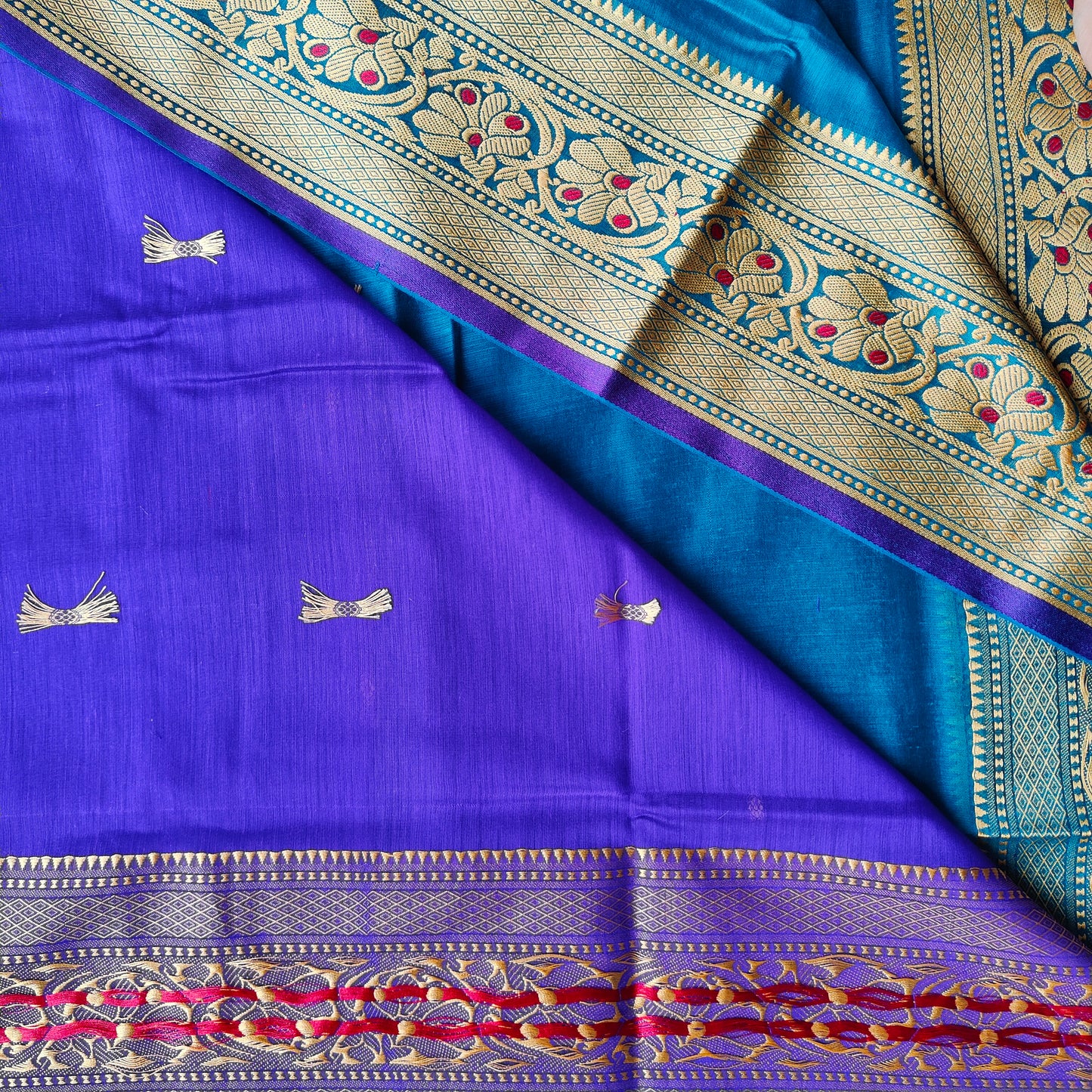 SKY BLUE PURE COTTON SAREE