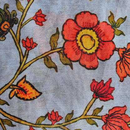 GREY AND PINK KALAMKARI SAREE