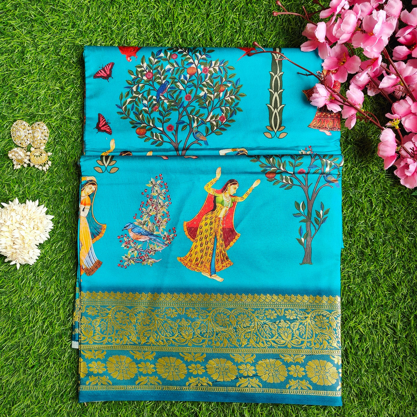 SKY BLUE TRADTIONAL SILK SAREE