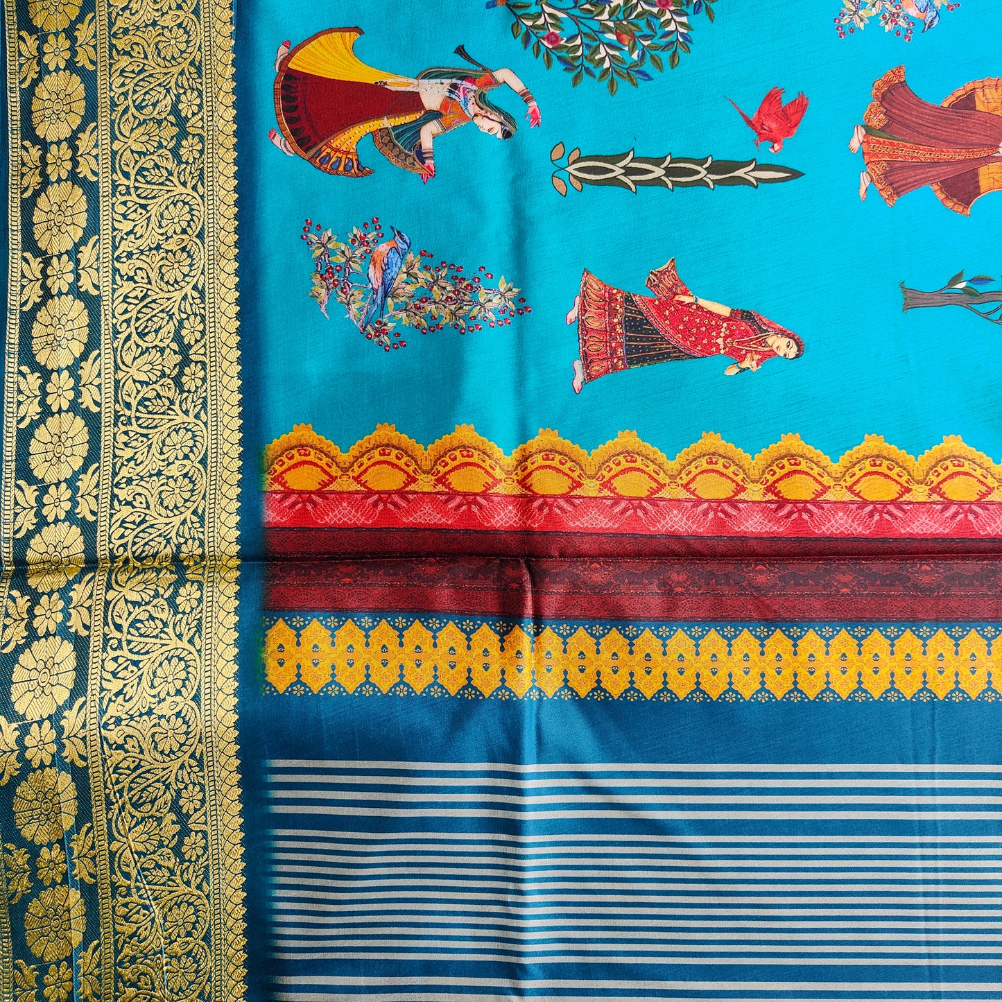 SKY BLUE TRADTIONAL SILK SAREE