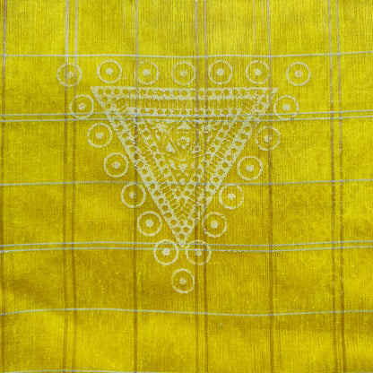 LEMON YELLOW COTTON SAREE