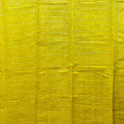 LEMON YELLOW COTTON SAREE