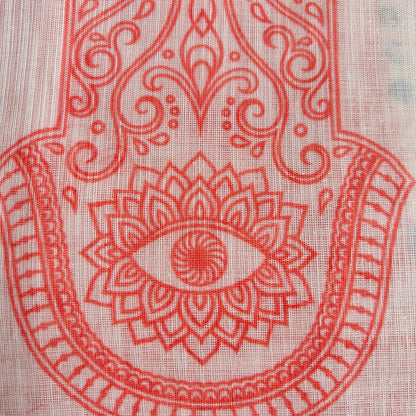 WHITE AND RED PURE COTTON SAREE