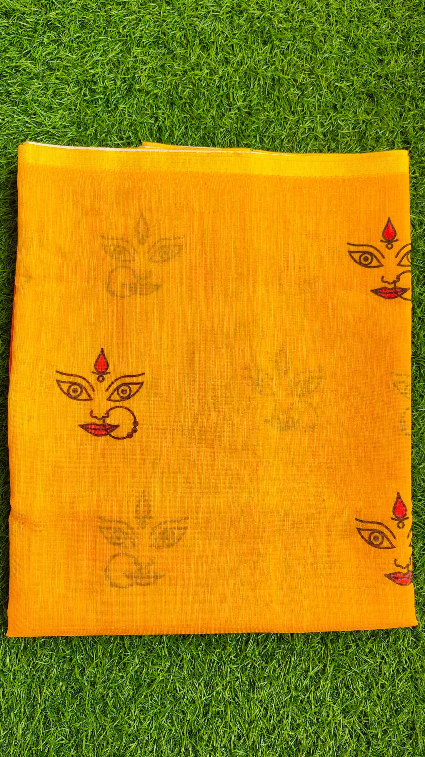 YELLOW RED DEVI SAREE