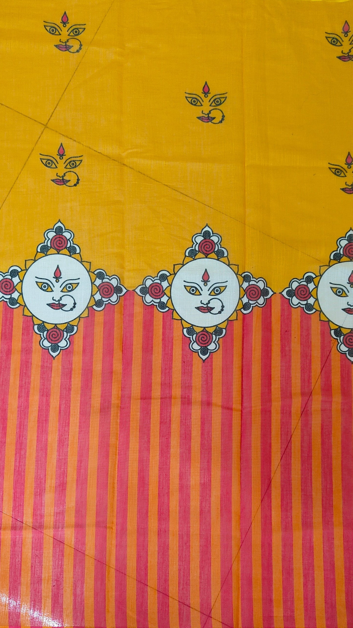 YELLOW RED DEVI SAREE