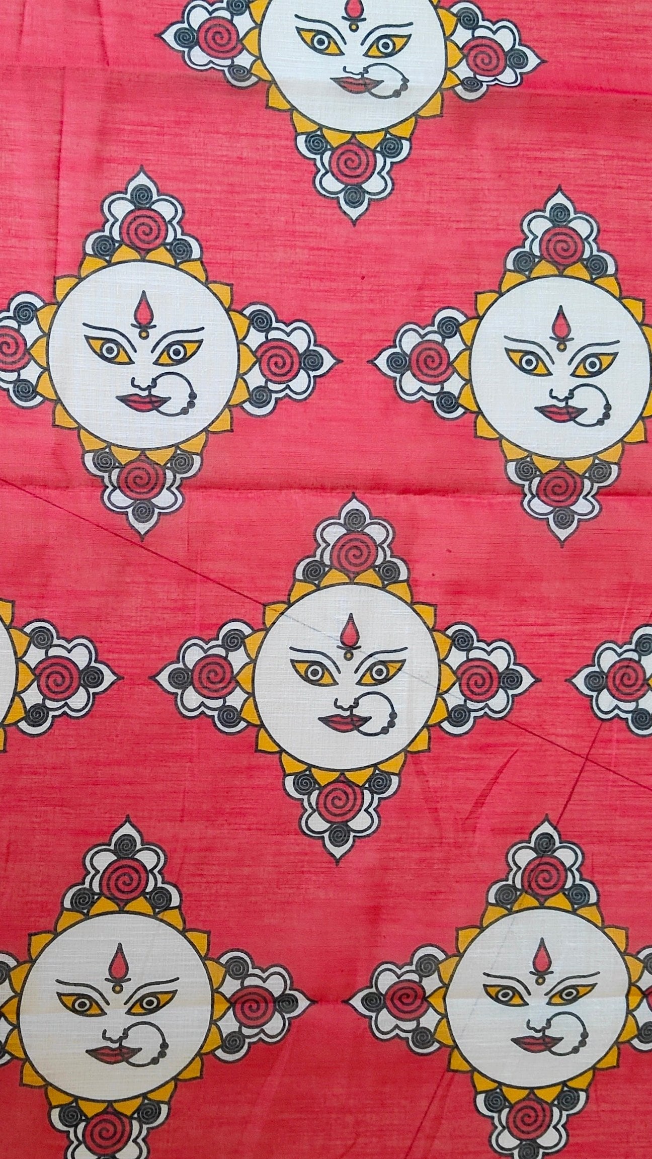 YELLOW RED DEVI SAREE