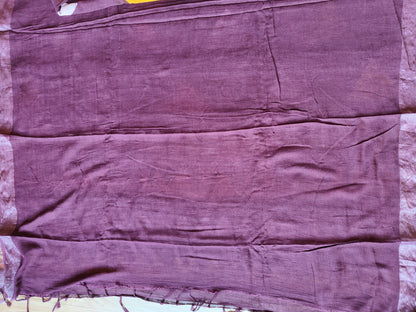 TRIANGULAR MULTICOLOR LINEN SAREE