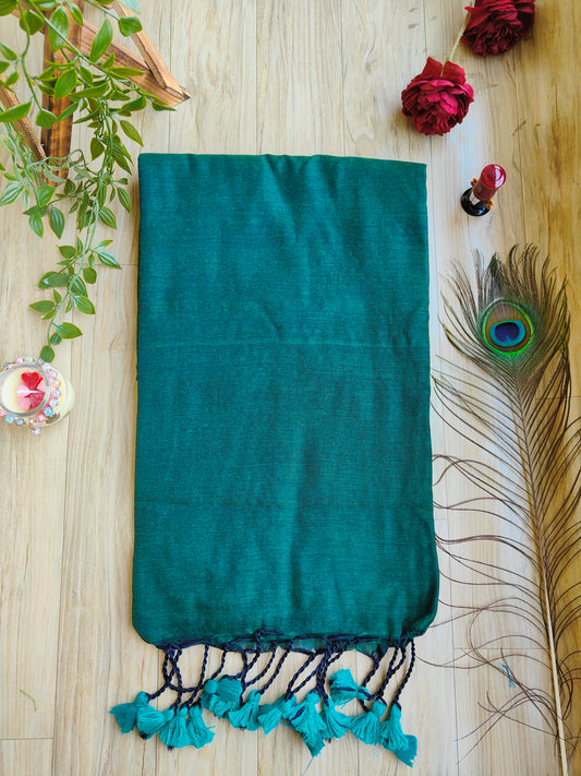 GREEN  KHADI COTTON SAREE