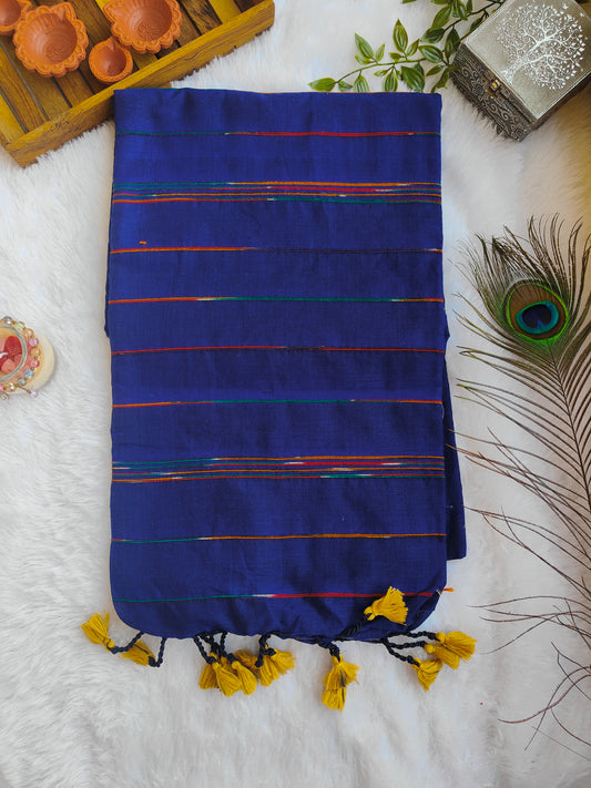 BLUE KHESH COTTON SAREE