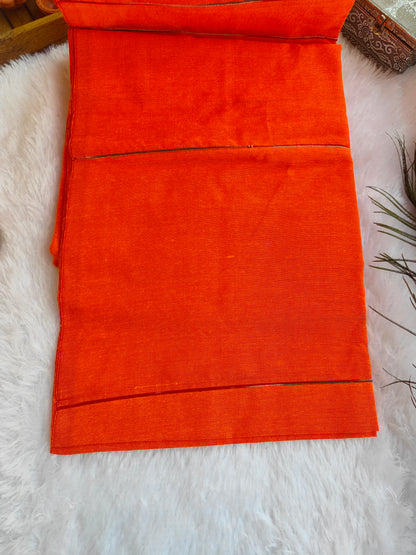 ORANGE KHESH COTTON SAREE