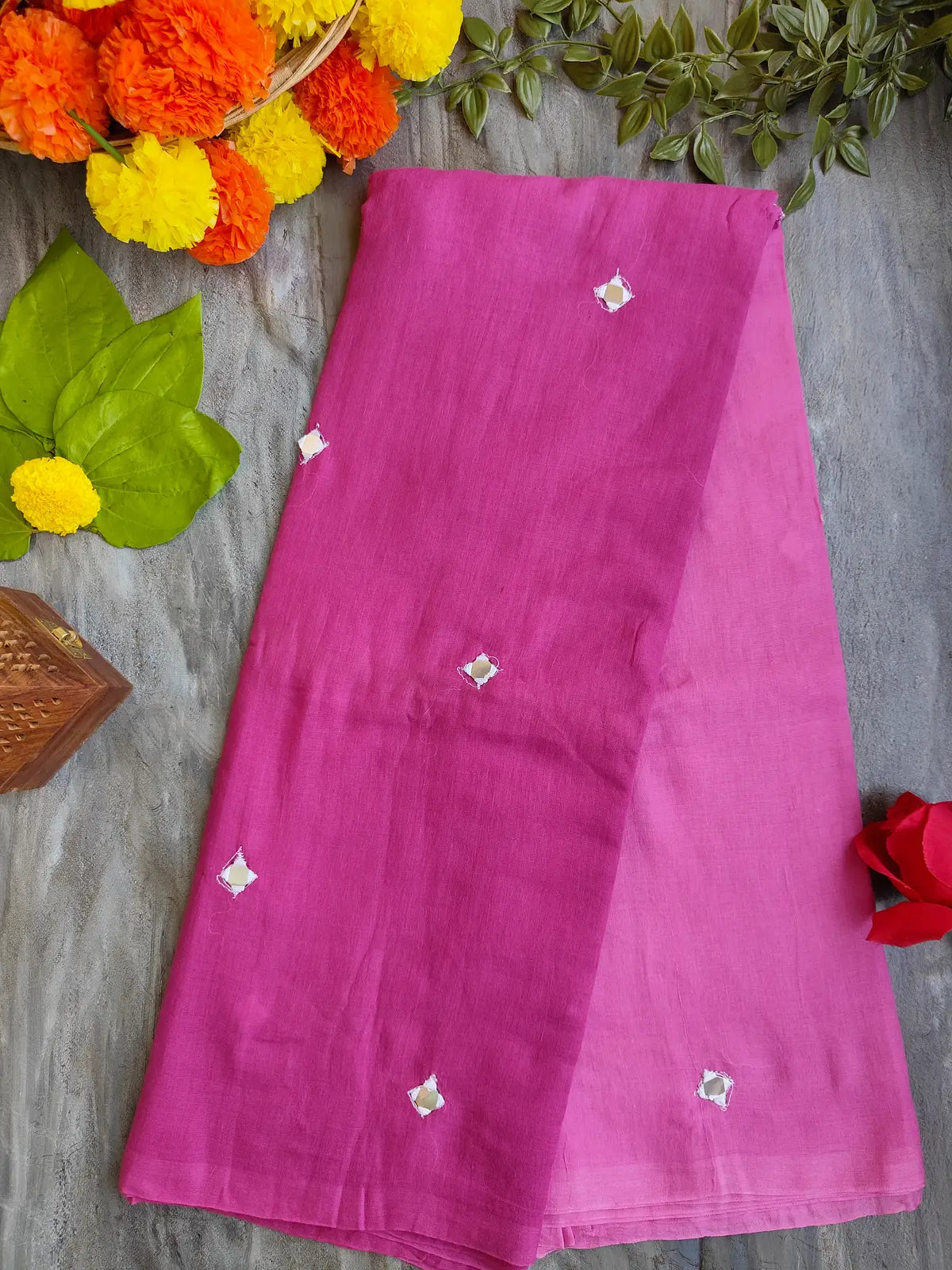 PINK SITARA MUL COTTON SAREE
