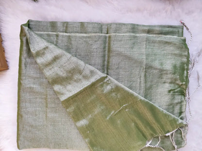 PISTA COTTON TISSUE SAREE
