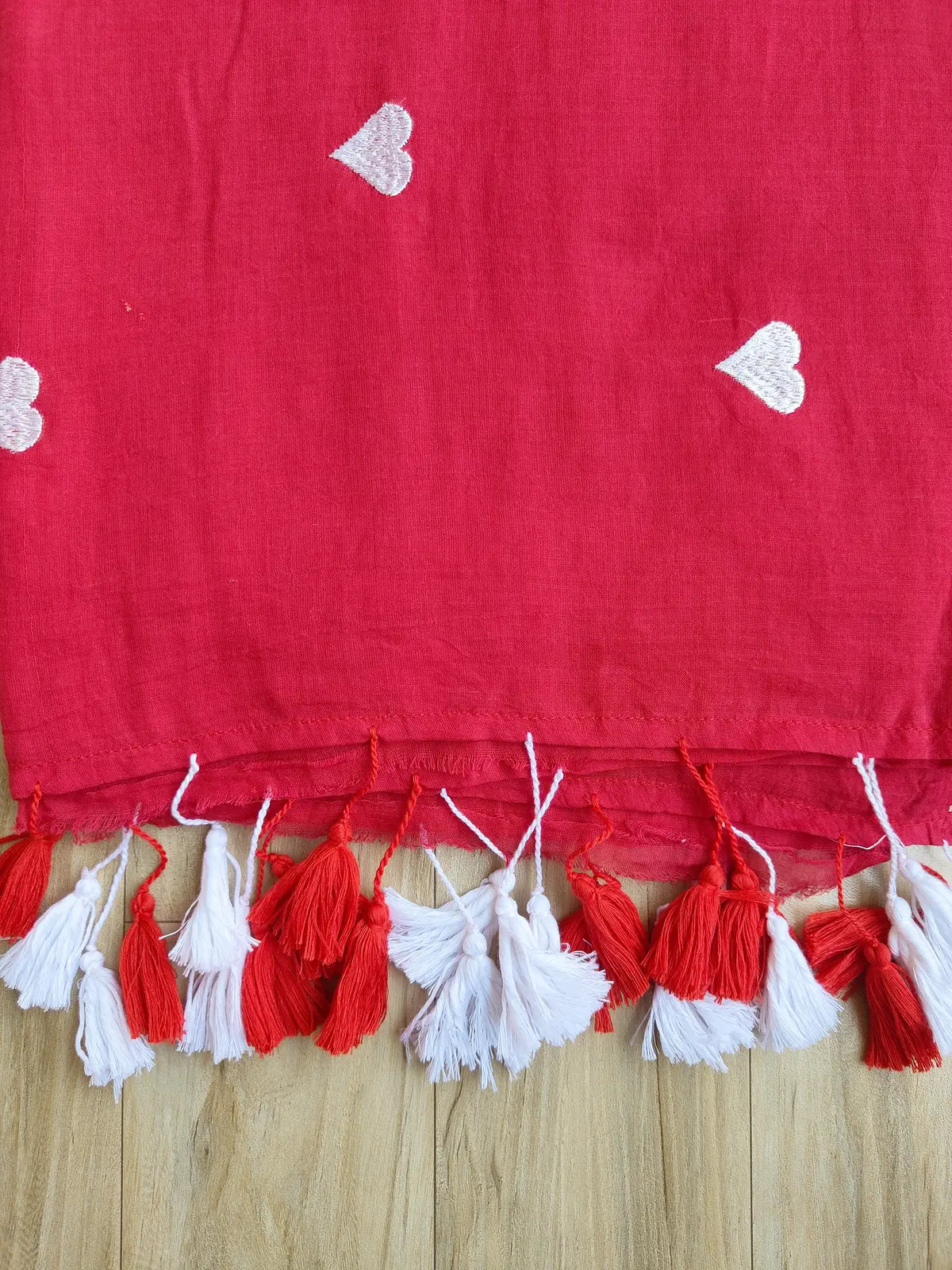 RED HEART MUL COTTON SAREE