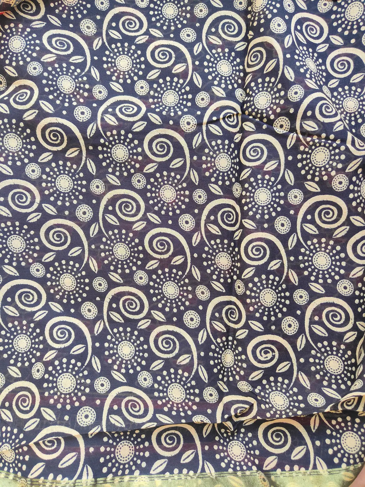 BLACK AJRAKH CHANDERI COTTON SAREE