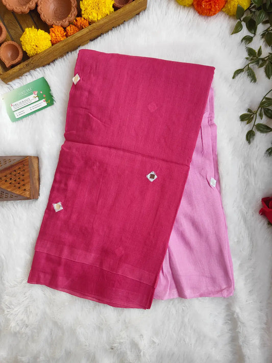PINK SITARA MUL COTTON SAREE
