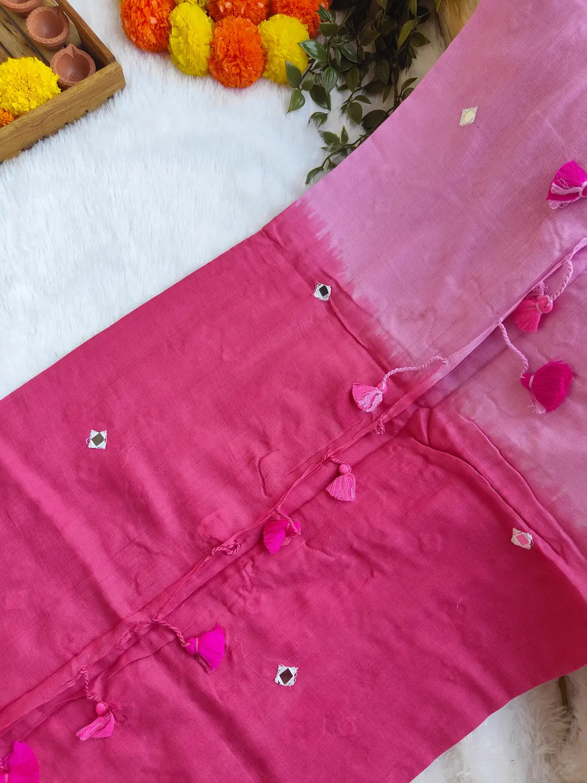 PINK SITARA MUL COTTON SAREE