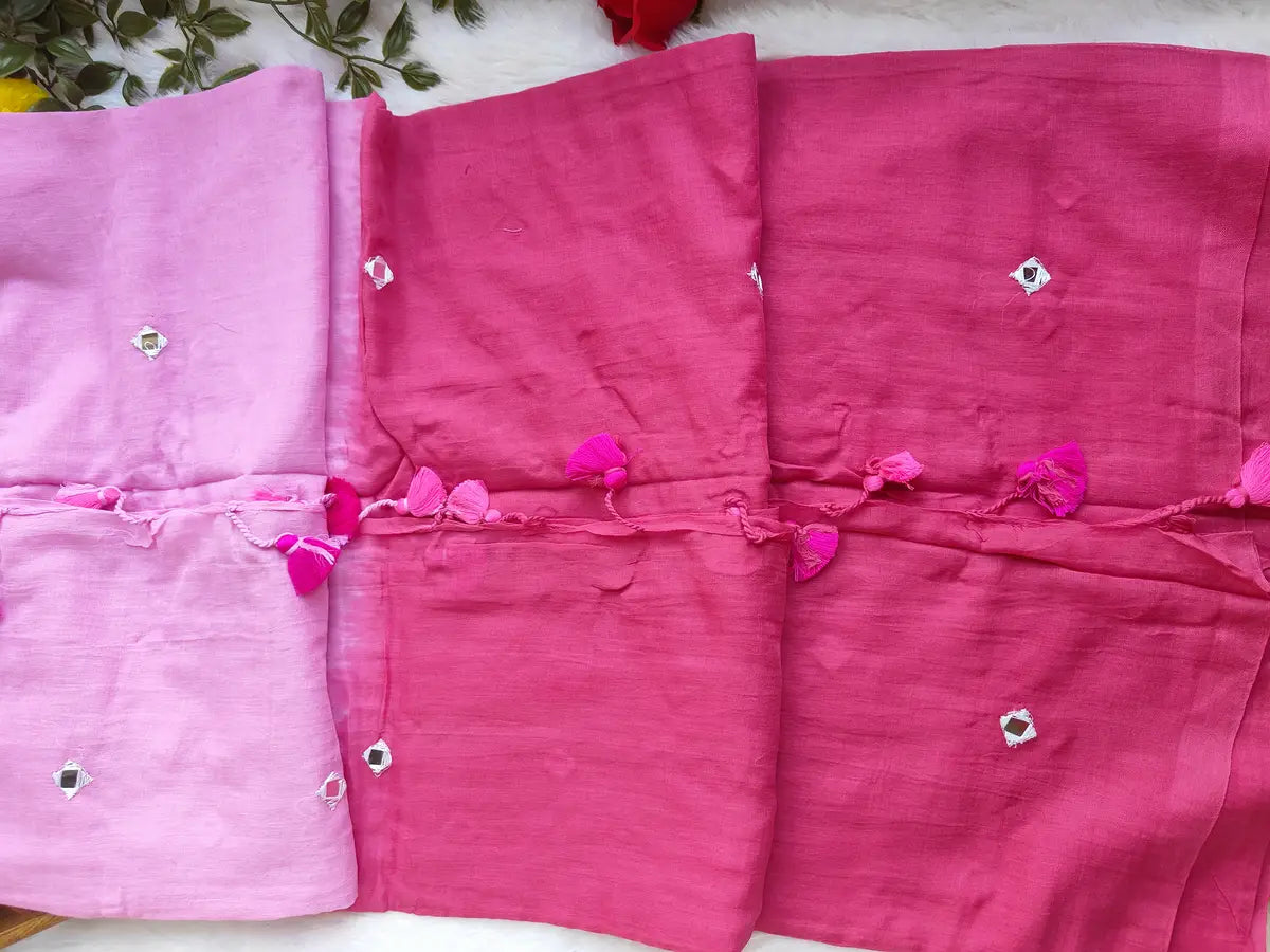 PINK SITARA MUL COTTON SAREE