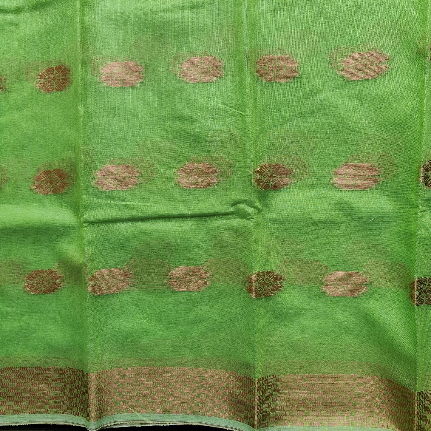 GREEN COPPER ZARI SAREE