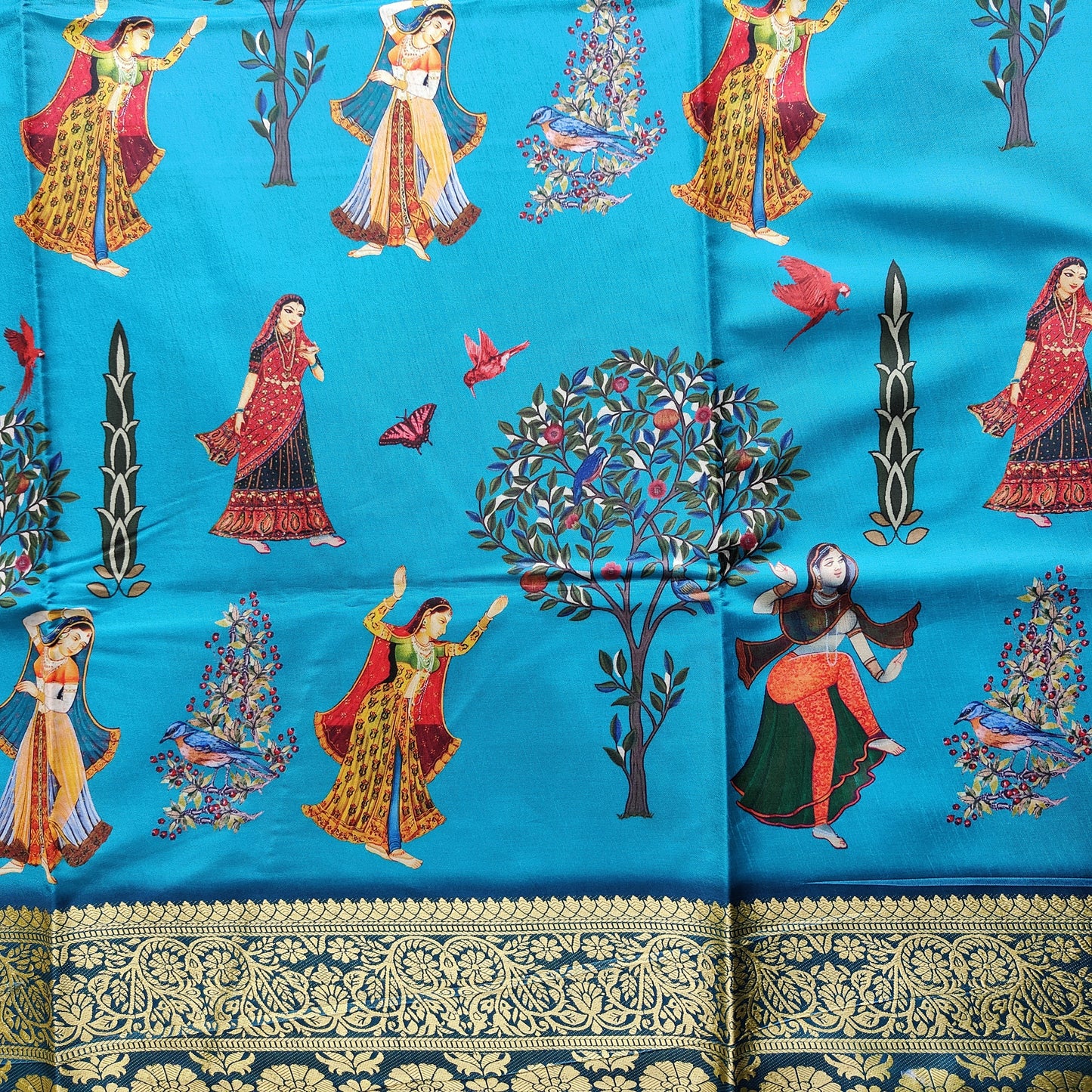 SKY BLUE TRADTIONAL SILK SAREE